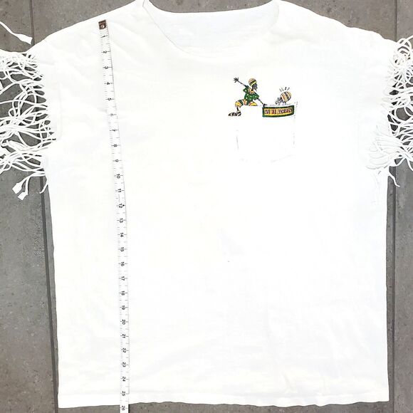 VTG Maui T-Shirt Fringe Global Impressions "We're Jammin" MENS Shredded Tee SZ L - Picture 9 of 9